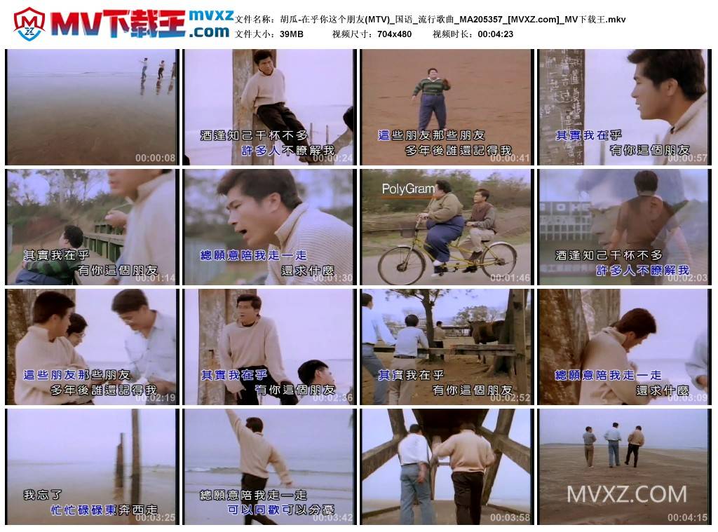 胡瓜-在乎你这个朋友(MTV)_国语_流行歌曲_MA205357